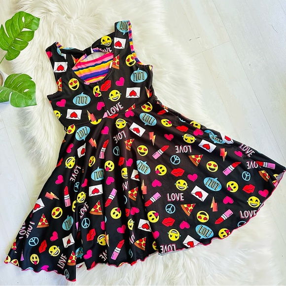 Reversible Fit And Flare Emoji Dress, 12 - Picture 7 of 11